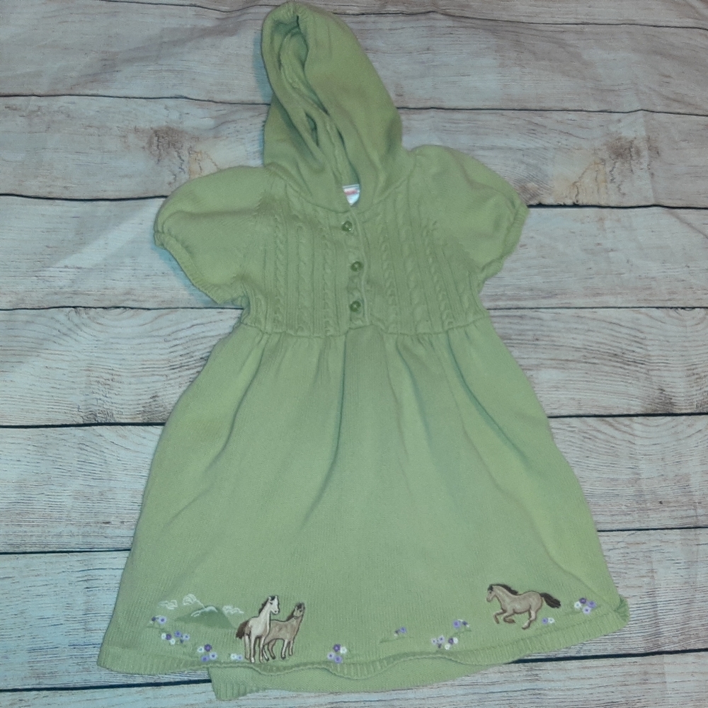 Gymboree Light Green Sweater with 🐎 - Picture 4 of 9
